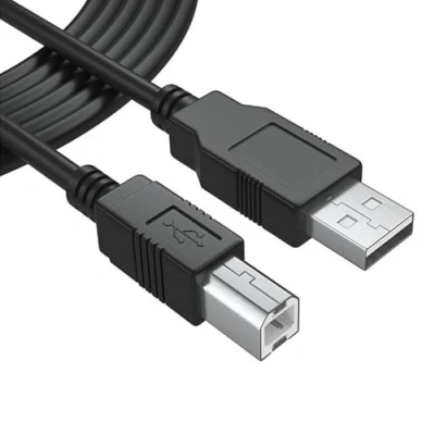 Image of 1 PCS USB Printer Cable 1.8M,USB for Printer,USB 2.0 Type A to B High Speed Data Transfer Compatible with All Printers,For example HP,Samsung,Canon,Dell etc(2M,black)