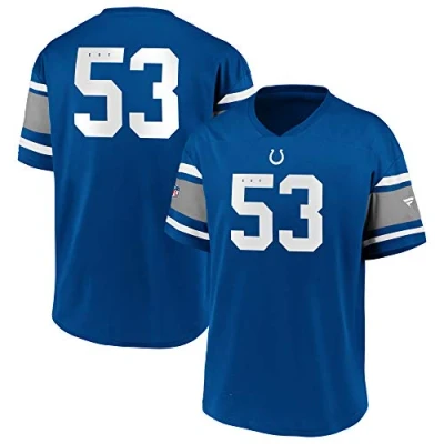 Image of Fanatics NFL Indianapolis Colts Jersey Shirt Iconic Franchise Poly Mesh Supporters Jersey, mens, Team colours blue, M
