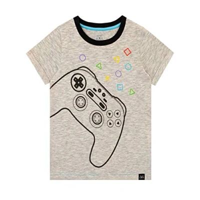 Image of Harry Bear Boys T Shirt Gaming Grey 5 6 Years