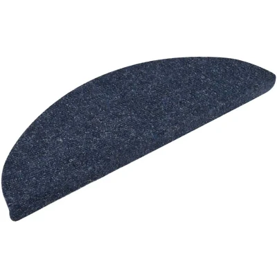 Image of vidaXL Self adhesive Stair Mats 10 pcs Blue 56x17x3 cm Needle Punch