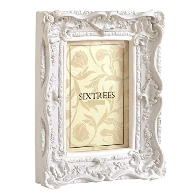 Image of Shabby Chic Style Very Ornate White Photo Frame for 10&quot;x8&quot; (254x203mm) Pictures