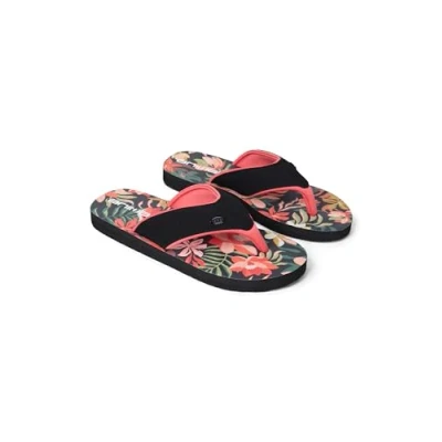 Image of Animal Swish Womens AOP Flip Flops Slip on, Lightweight Sandals with Soft padded upper straps For Autumn, Winter, Beach &amp; Outdoors Bright Orange Adult Shoe Size 4