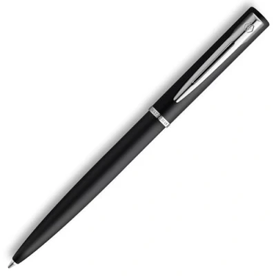 Image of Waterman Allure Ballpoint Pen Black Lacquer Medium Point Blue Ink Gift Box