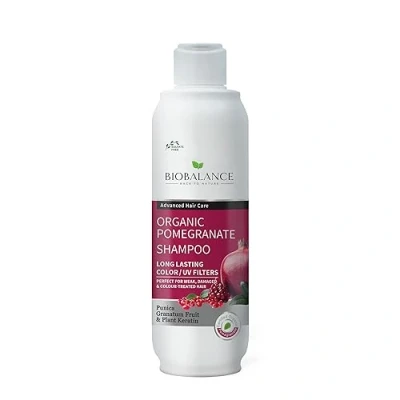 Image of Bio Balance Organic Pomegranate Shampoo for weak, damaged &amp; colour treated hair