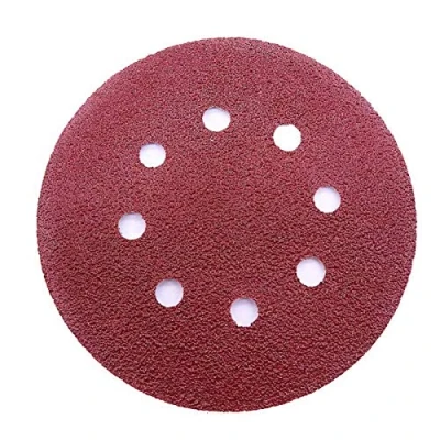 Image of Maveek 50 Pieces 8 Holes Sanding Discs 40 Grit 5 inch Hook and Loop Sandpaper Assortment for Random Orbital Sander