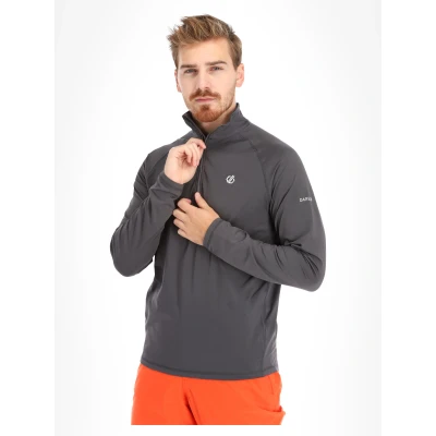 Image of Dare2b Fuse Up II Core Stretch Lightweight Quick Drying Half Length Zip Inner Chin Guard Midlayer Ebony Grey, XXX Large