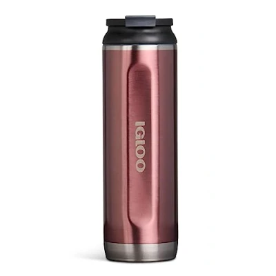 Image of Igloo, 20 OZ Stainless Steel, Tumbler, Flip ‘n’ Sip, Flamingo