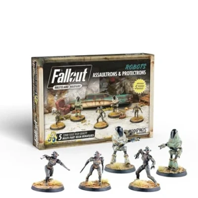 Image of Modiphius Entertainment Fallout Wasteland Warfare Robots: Assaultrons &amp; Protectrons Miniatures Set