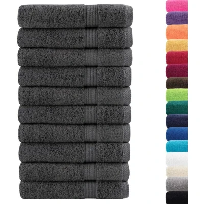 Image of vidaXL Premium Towels SOLUND 10pcs Anthracite 100x200cm 600gsm