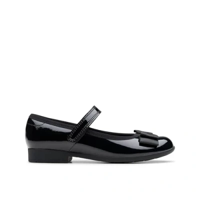 Image of Clarks Scala Tap Kid Patent Shoes in Black Size 12.5