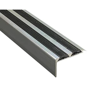 Image of Stair Edge Nosing Trim Silver 900mm x 35mm 19mm Anti Slip Tread Nose Edging Screw Down by FloorPro