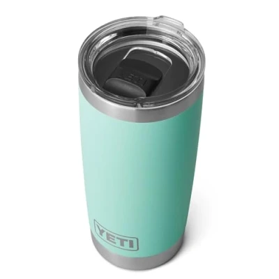 Image of YETI Rambler Tumbler, Vaccum Insulated Stainless Steel Tumbler with Magslider Lid, Seafoam, 20 oz (591 ml)