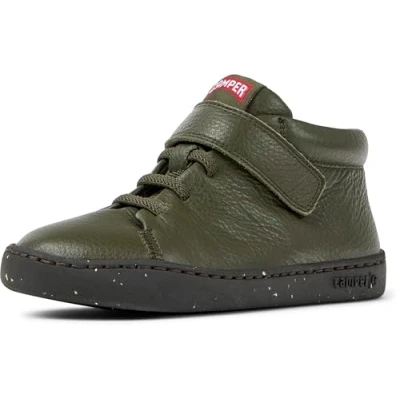 Image of Camper Unisex PEU Touring Hightop trainers for kids, Size: 1, Dunkelgrün Leather