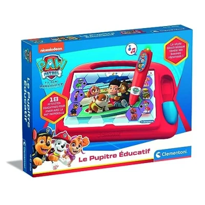 Image of Clementoni The Educational Desk Paw Patrol Interactive Game Quiz 18 Activities Electronic Pen With Sound and Light Effects For Children from 4 to 6 Years Old