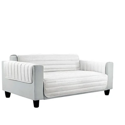 Image of Italian Bed Linen Elegant quilted sofa cover Doubleface, white 4 places, microfibre