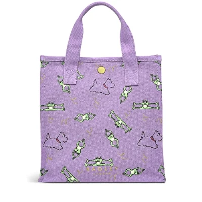 Image of RADLEY London Jumping for Joy Small Open Top Tote Bag Recycled Fabric in Lavender Lilac