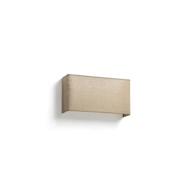 Image of Otton Rectangle Horizontal Jute Wall Lamp 2L