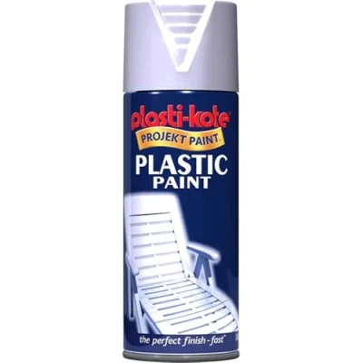 Image of Plasti kote 10607 400ml Plastic Paint White Gloss