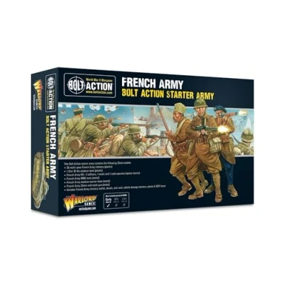 Image of Warlord Games French Army Starter 28mm Scale Plastic Miniatures for Bolt Action Highly Detailed World War 2 Table top Wargaming