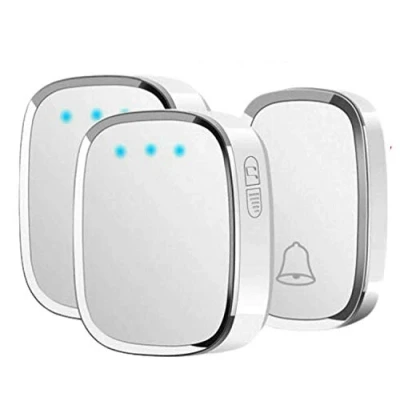 Image of 36 Chimes Wireless Doorbell, Wall Plug in Cordless Bell Door, Waterproof IP44 Door Chime Kit with 300m/1000FT Range 4 Level Volume (2 Receivers, 1 Transmitter)