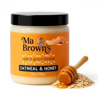 Image of Ma Browns Hair and Scalp Pomade with Oatmeal Honey, Nourishes Soothes, 8oz Jar