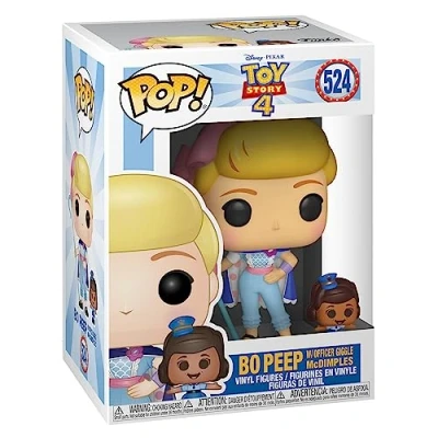 Image of Funko Pop! Vinyl: Disney: Toy Story: Bo Peep With Officer Giggles McDimples Collectible Figure Disney Pixar: Story Collectable Vinyl Gift Idea Official Merchandise