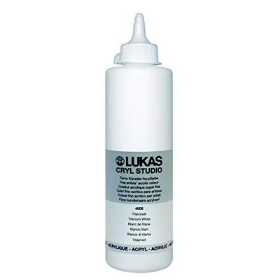 Image of LUKAS Cryl Studio 500ml Premium Quality Acrylic Paint Titanium White
