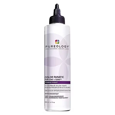 Image of Pureology Color Fanatic Purple Glaze Hair Toner for Blonde Hair, Vegan Formulas, Sulphate Free a Gentle Cleanse, 200 ml