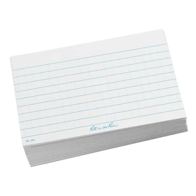 Image of Rite in the Rain Weatherproof Index Cards, 3&quot; x 5&quot;, Universal Pattern, White (No. 191)