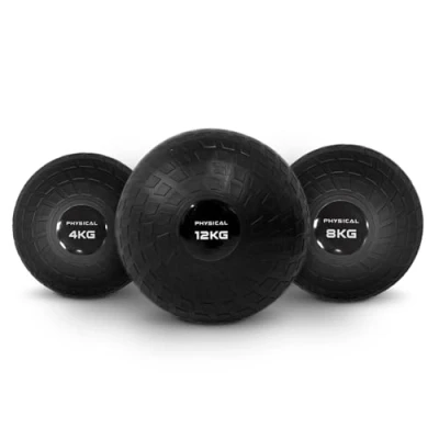 Image of PHYSICAL 8kg Slam Ball Non bounce, Weighted Rubber Gym, Home or PT Use Strengthens &amp; Conditions.