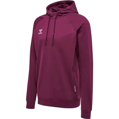 Image of hummel Men&#039;s Hmlmove Grid Cotton Hoodie Hooded Sweatshirt, Grape Wine, 3XL EU