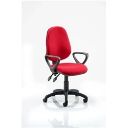 Image of Eclipse Plus II Lever Task Operator Chair Bespoke with Loop Arms In Bergamot Cherry