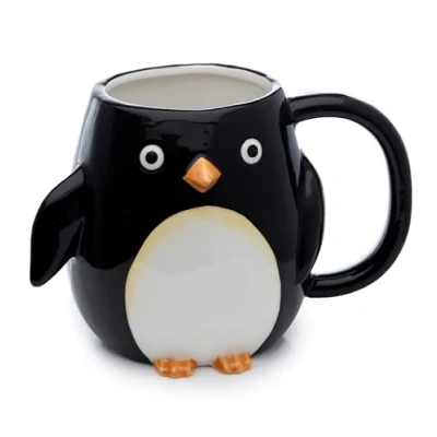 Image of Puckator Huddle Penguin Ceramic Shaped Handle Tea Coffee Mug Funny Home Accessories Cute Gifts for Girlfriend Large Mugs Men Women Hot Drinks Cups Presents Secret Santa Gift Cup Set