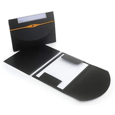 Image of Rexel Optima Polypropylene Flap Folder Pack of 3, Black