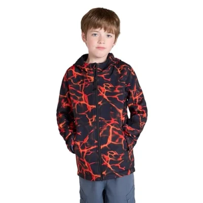 Image of Mountain Warehouse Exodus Kids Softshell Jacket Breathable, Wind &amp; Water Resistant, Fleece Lined Coat For Boys Girls Autumn, Winter, Hiking Outdoors Rust Size 9 10 Years