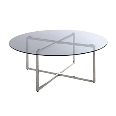 Image of HAKU Möbel coffee table, stainless steel, steel grey, Ø 100 x H 45 cm