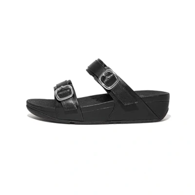 Image of Lulu Adjustable Slides Leather Women&#039;s Slide Sandals