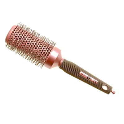 Image of Head Jog 78 Pink Radial Brush. Ceramic Coating Barrel with Nylon Bristle &amp; Rubber Handle. Lightweight Durable Hair Brush for Hairdressing. Reduce Frizz Healthy Looking Hair. (43mm)