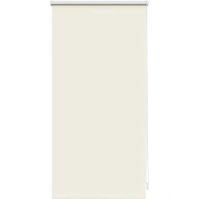 Image of &quot;vidaXL Off White Roller Blind Blackout and Temperature Control Features, Silver Backed, Installable on Wall, Ceiling, or Window Ledge, Includes Pull Chain&quot;