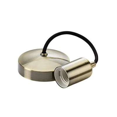 Image of KnightsBridge 6&quot; E27 Contemporary Pendant Set Antique Brass