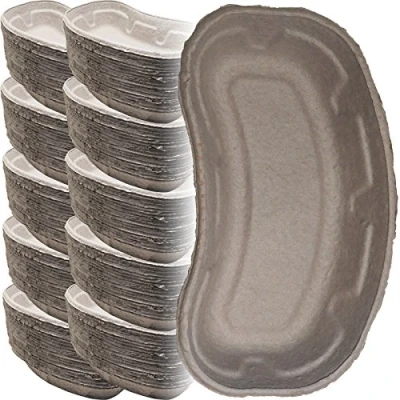 Image of 200 x Cardboard Pulp Disposable Medical Waste Vomit Sick Dish Tray Kidney Bowls