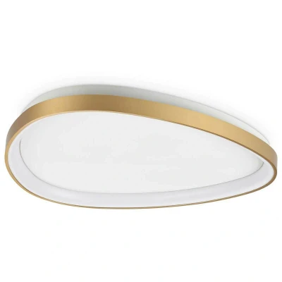 Image of Gemini 61cm DALI Integrated LED Semi Flush Light Brass 3650Lm 3000K