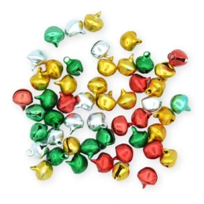 Image of celloexpress 7.5mm Christmas Mix 2 Jingle Bells Mini Craft DIY Festive Decorations Gift Wrap (Pack of 10)