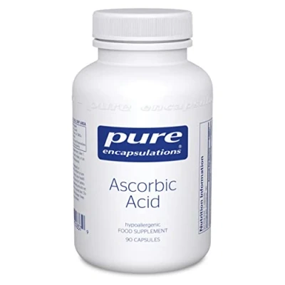 Image of Pure Encapsulations Ascorbic Acid Professional Strength 1000mg Hypoallergenic Vitamin C Supplement for Antioxidant Support 90 Capsules