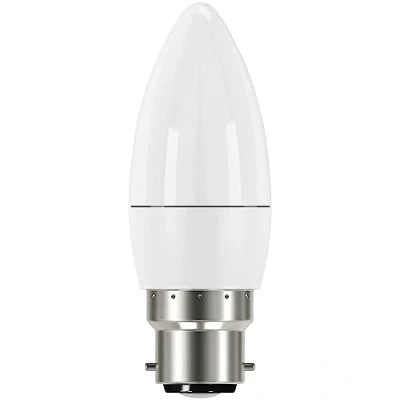 Image of LITECRAFT Light Bulb 4.9 Watt B22 Bayonet Cap Candle Non Dimmable Daylight White LED in 3 Pack