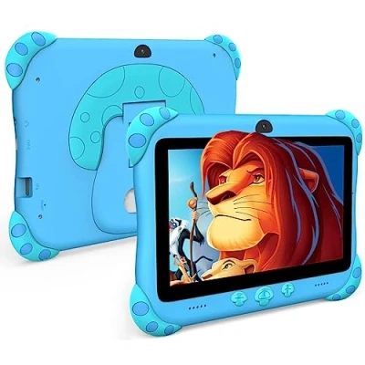 Image of ascrecem Kids Tablet 7 inch Android Toddler for with WiFi Dual Camera Parental Control,2GB 32GB Children&#039;s Software Educational Games Youtube Google Play age 3 to Years