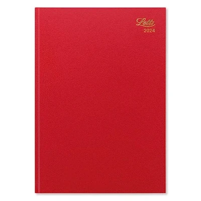 Image of Letts Standard A4 week to view 2024 diary red