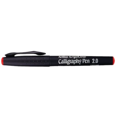 Image of Artline Ergoline Calligraphy 2.0mm Pen Red
