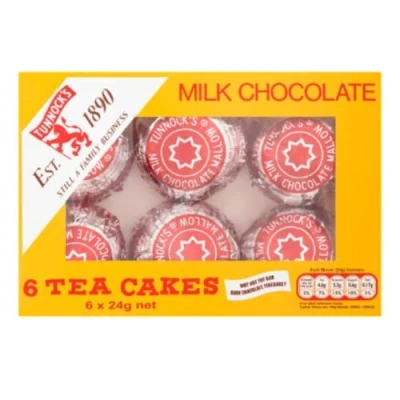 Image of Tunnock&#039;s Milk Chocolate Tea Cakes 6 x 24g Case of 12