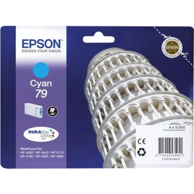 Image of Epson 79 Ink Cartridge DURABrite Ultra Tower of Pisa Cyan C13T79124010